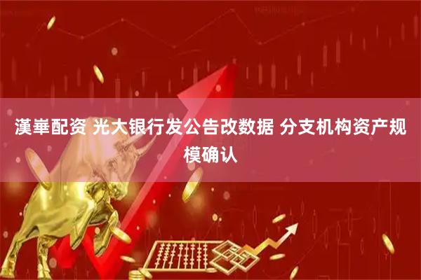 漢崋配资 光大银行发公告改数据 分支机构资产规模确认